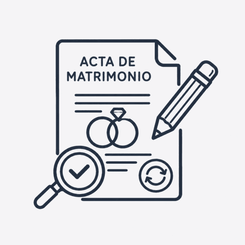 Corregir acta de matrimonio
