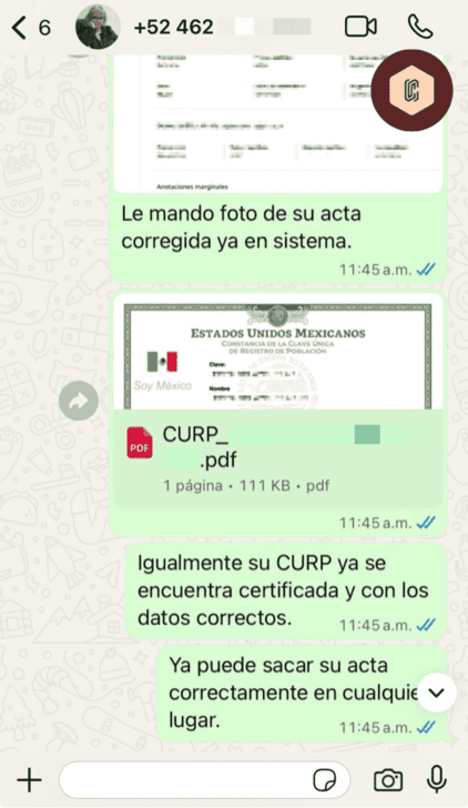 Aclaración de apellidos | Reconocimiento de confianza.