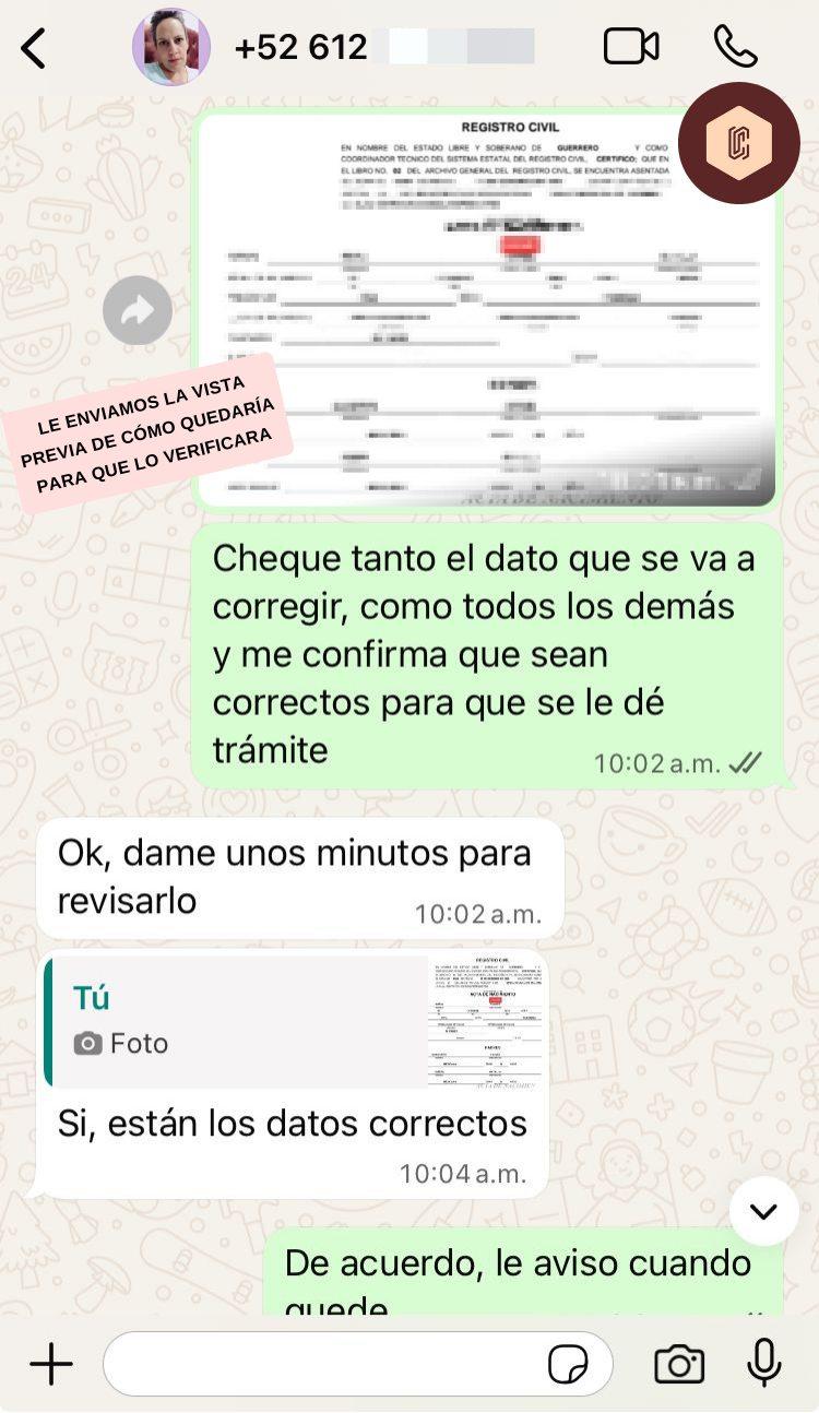 Inconsistencia en apellido | Verificación del trabajo. - Resuelto por el Lic. Trinidad Almazán Aponte.