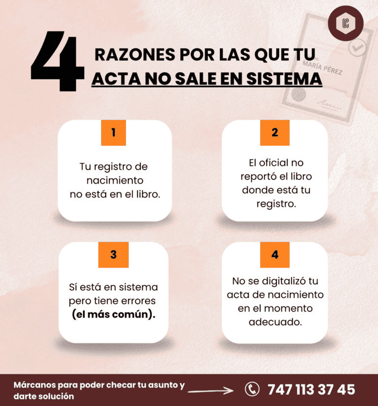 4 razones por las que tu acta no sale en sistema