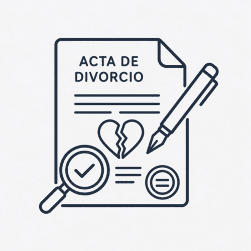 Corregir acta de divorcio
